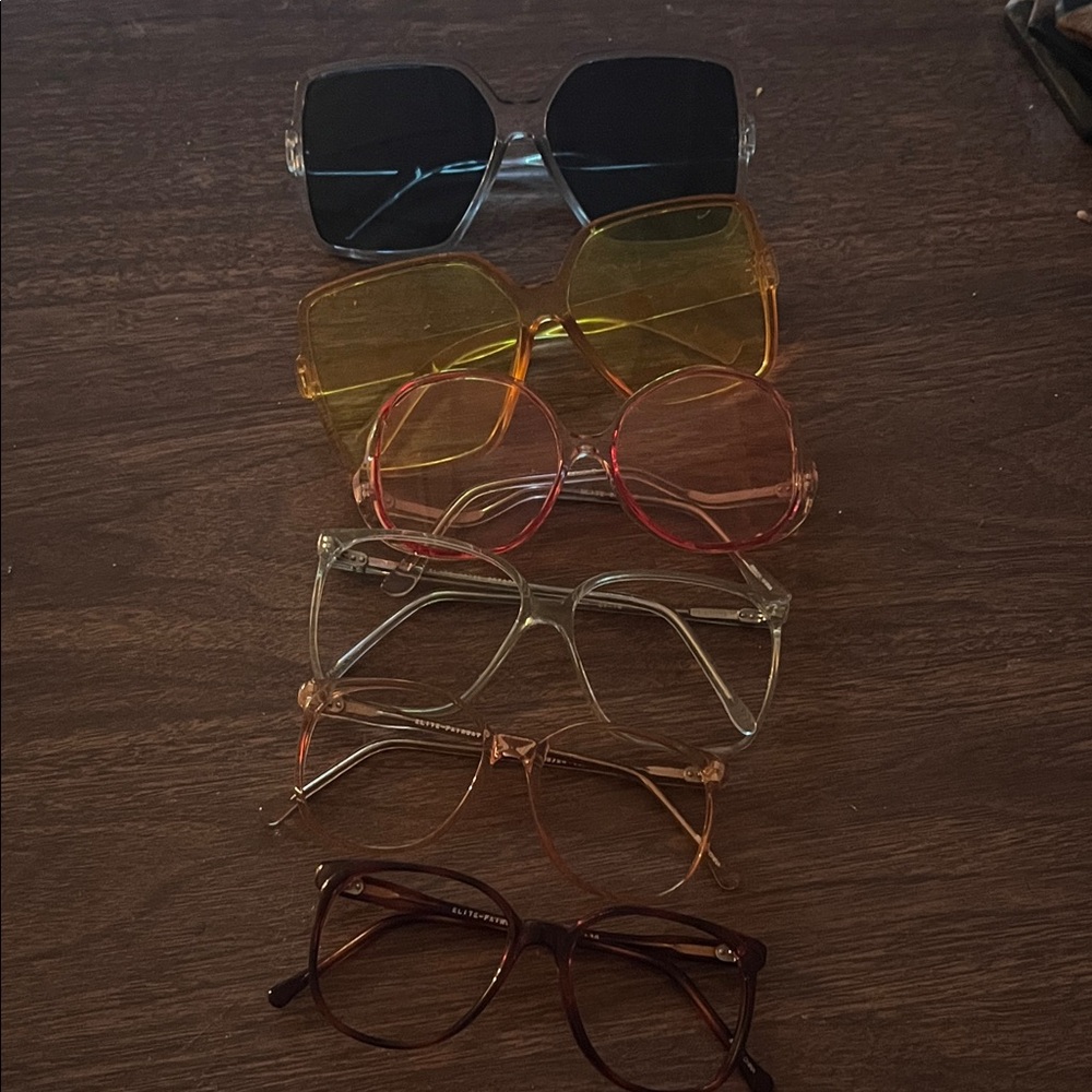 Stylish vintage Women's Sunglasses Set - Black, Yellow, Pink, Clear, and more